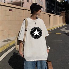 DX17008-P20 纯棉短袖t恤男大码半袖打底衫宽松体恤衫 港风图片
