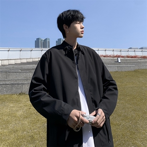 夹克男韩版潮流帅气纯色文艺2023春秋新款ins宽松外套W4730-P53图片