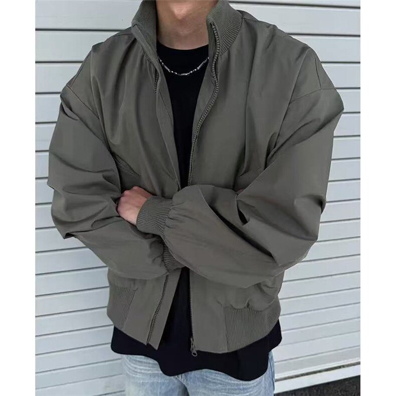 飞行夹克外套男女款春秋潮牌痞帅cleanfit廓形短款高街棒球服Y809图片