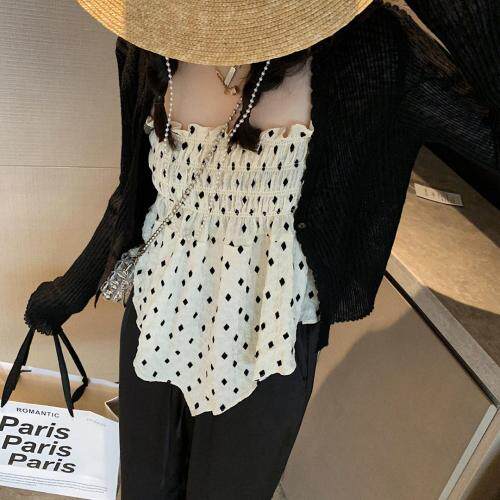 菱形格吊带，女装背心吊带，XTZ style