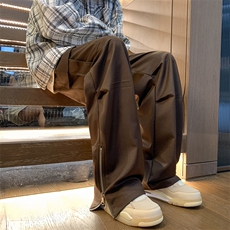XZ213-DK2001-P55控68港风大码拉链开叉hiphop美式休闲工装裤男，男装工装外套，星座213