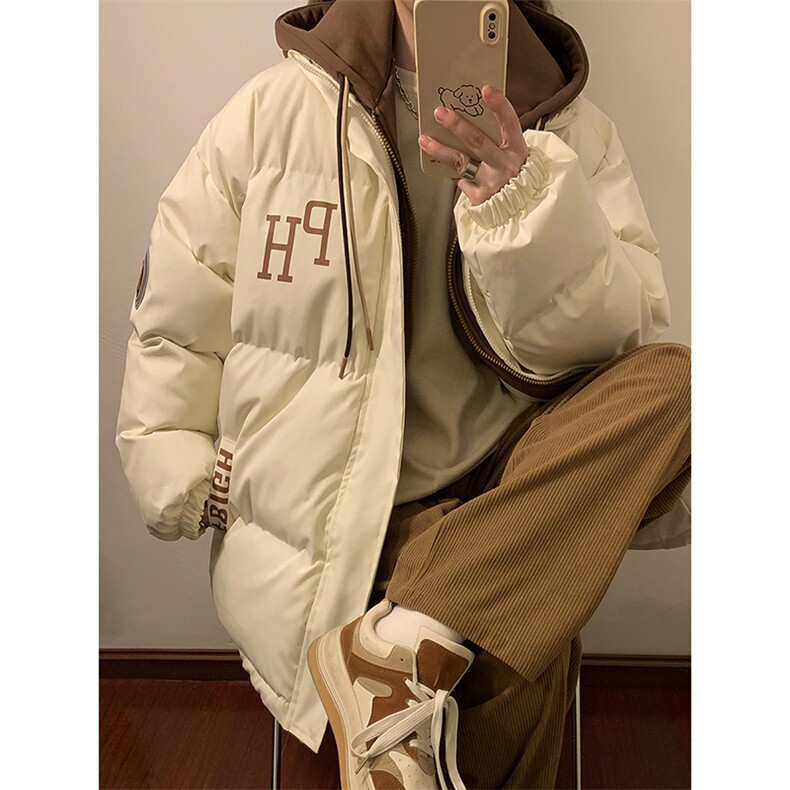 冬季宽松/假两件休闲外套潮加厚棉衣XZ102B-1M2681-P125,男装棉衣,星座102B-1