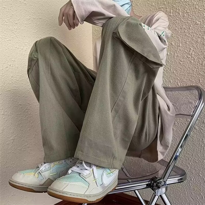 美式复古高街工装裤男直筒阔腿休闲裤时尚潮流ins长裤,男装休闲裤,星座716-3