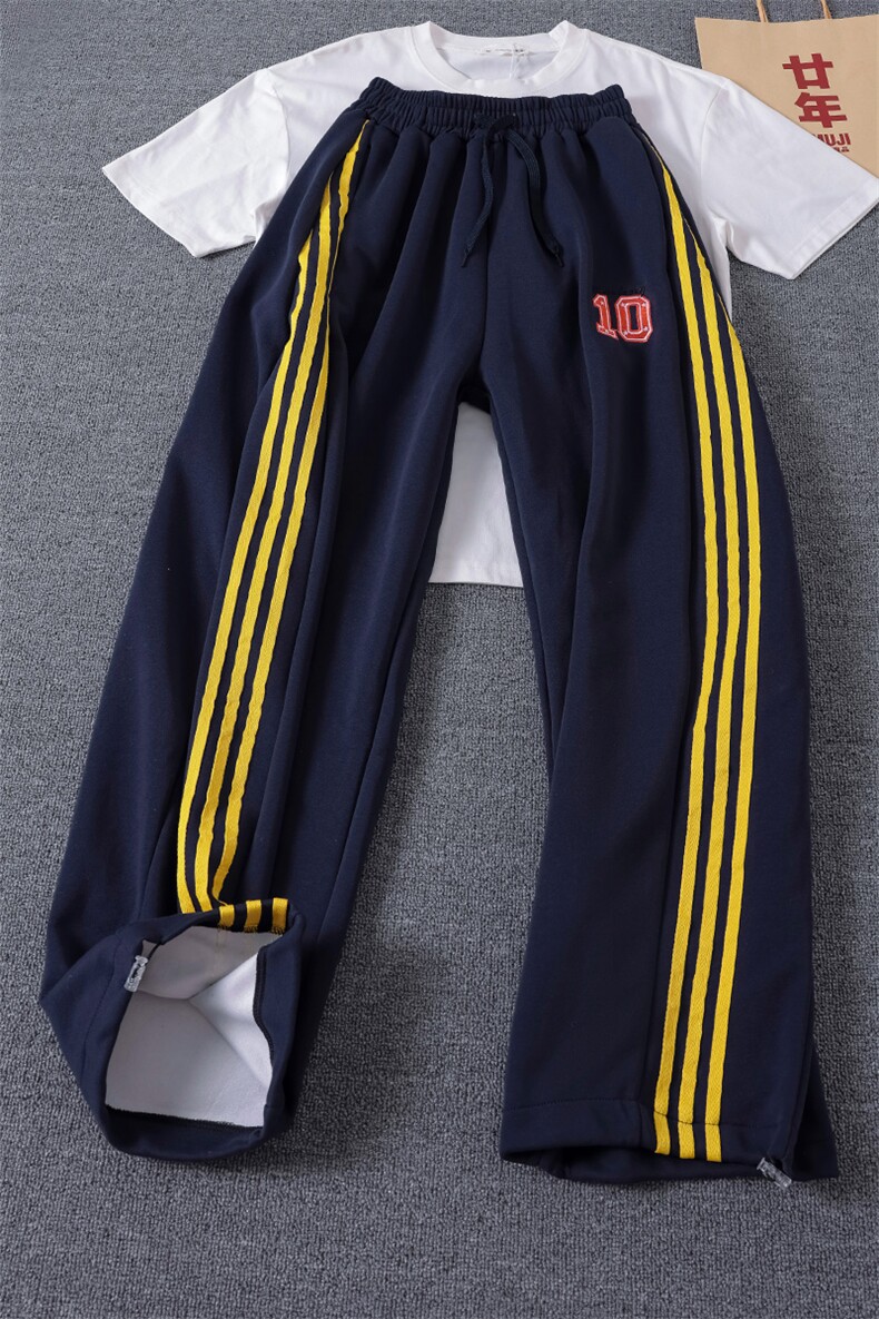 【高质量现货特P45】男女宽松休闲裤三条杠卫裤XZ-610A-W3007,男装休闲裤,星座610A