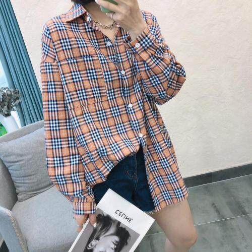 春夏格子衬衫，女装衬衫，变色鸟(4F)