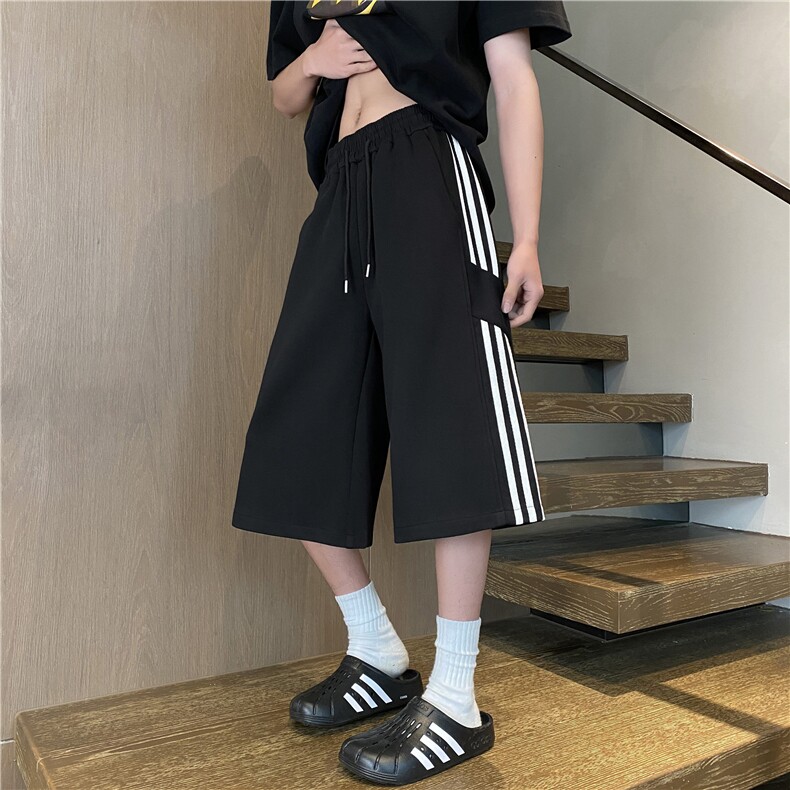 夏季新款美式运动条纹百搭宽松休闲七分裤B315-K25681-特P35控68图片