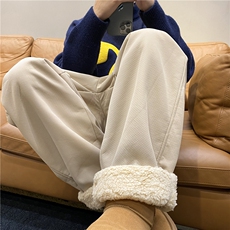 加厚羊羔绒冬季新款大码时尚潮流休闲裤长裤B315-K3703-特p40控78，男装休闲裤，电商B315