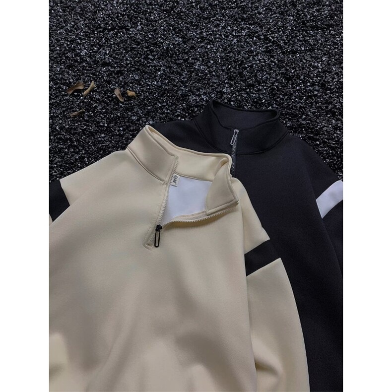半拉链Polo衫撞色卫衣男秋季WY51P45,男装卫衣,星座1116-2