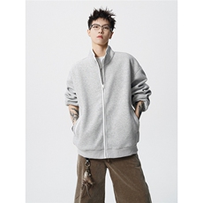 可二开卫衣立领开衫拉链设计M-5XL大码卫衣夹克男WT78122P65控108，男装夹克，星座227-7