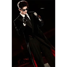 现货~张凌赫同款不规则红内垫肩毛呢大衣-P125西装风衣Y966-P118，男装西服套装，星座1004-3