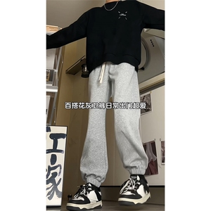 2026春款华棉运动裤束脚卫裤 M-4XL K823-1 特P43 控68图片