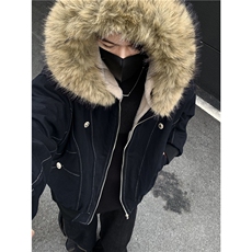 冬季座山雕美式棉服派克服外套棉衣水洗男情侣厚毛领棉袄潮p1128，男装棉衣，电商C307
