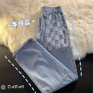 青春流行时尚百搭港风潮牌舒适休闲牛仔长裤 B299-XK132-P55限68图片