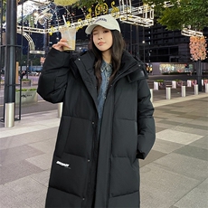 跑量大货中长款连帽鹅绒情侣羽绒服保暖纯色加厚上衣801p260，男装羽绒服，星座1602B（原101B-1）