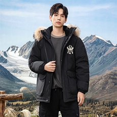 冬装新款羽绒服男女同款白鸭绒情侣加厚派克服潮牌外套2420-P120，男装羽绒服，星座1210B