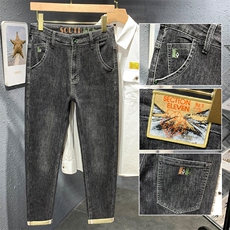 直播春夏新款牛仔裤男修身小脚弹力复古薄款长裤NZK6660-P70，男装牛仔裤，星座1207-1