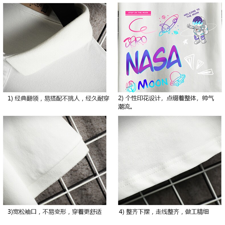 PL57186-P35翻领短袖polo衫男大码胖子半袖t恤男有领保罗衫网格,男装Polo衫,电商A040A