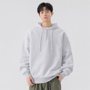 男女同款学生卫衣320克光版半拉链连帽套头卫衣A406W122P35