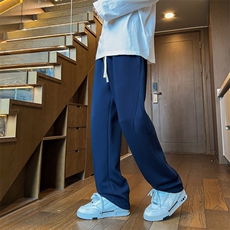 直播高品质男女重磅卫裤双侧拼接微锥拖地长裤K9091P5588，男装休闲裤，星座914-1