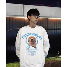抖音得物现货高品质美式宽松圆领印花卫衣新款重磅卫衣ADY106，男装卫衣，电商A443
