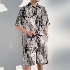 1短衬CS77033特P25DK77055特P18无差价套装TZ77066特P43大码M-5XL，男装休闲套装，星座226-2