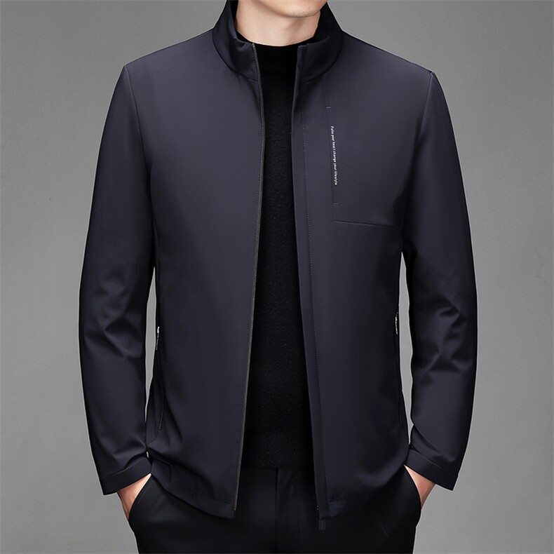 CKE1613钱塘2020-2商务休闲冬季厚款立领纯色中年男士羽绒服P340,男装羽绒服,钱塘207-2