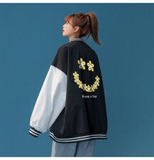 中性风2023秋季新款港风设计感印花图案棒球服外套G8022p65控88，男装夹克，A247A