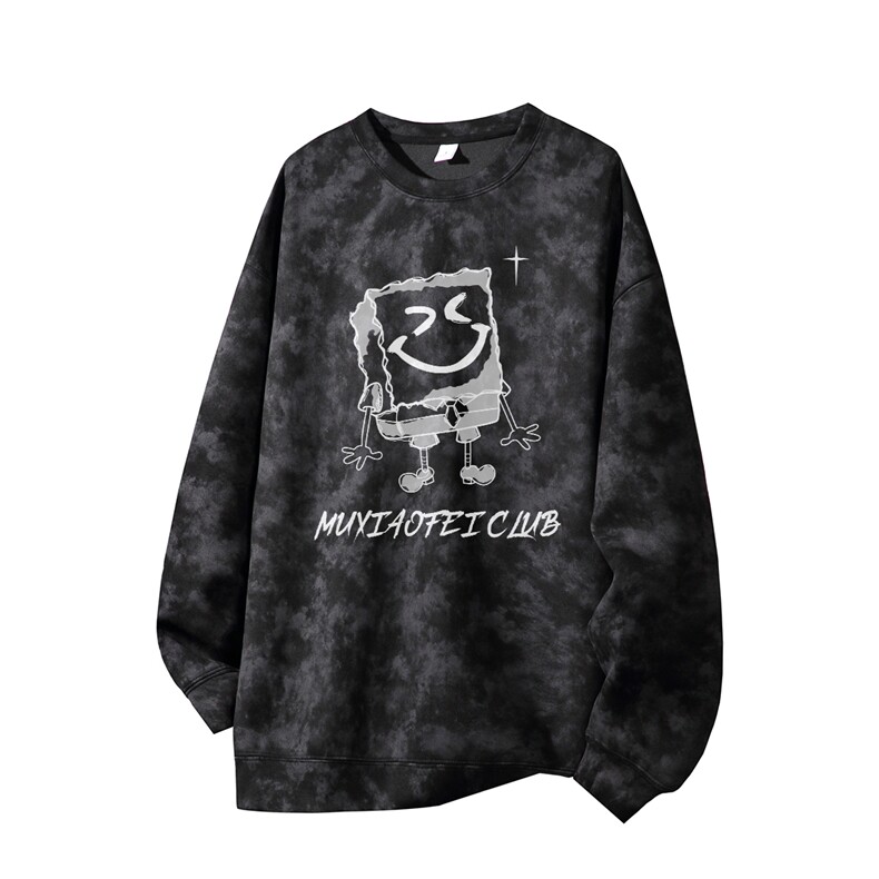 得物供货、重磅420克现货麂皮绒扎染卫衣HD019-1-LY25116ZR-P35,男装卫衣,电商019-1