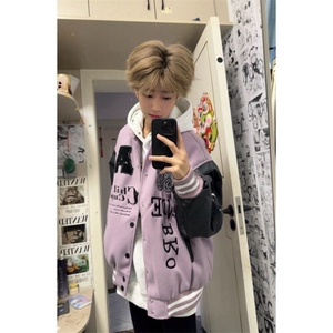 【有货】DJK971-P70原版高质量拼皮全刺绣棒球服夹克图片
