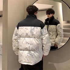 冬季新款羽绒服D5564-TP165248撞色扎染高领轻盈保暖外套男，男装羽绒服，电商A102