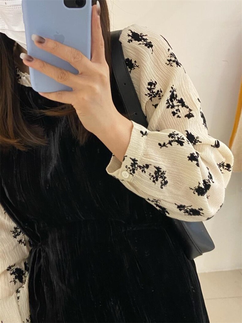 韩版植绒连衣裙，女装连衣裙，FMV