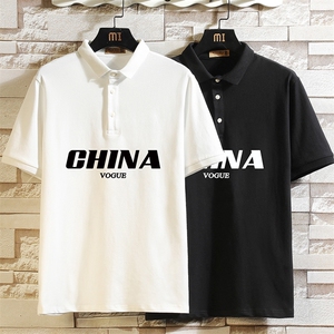 PL57001-P35 翻领短袖polo衫男大码胖子半袖t恤男有领保罗衫图片