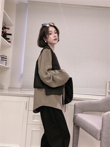 拼色西装外套ＭL图片