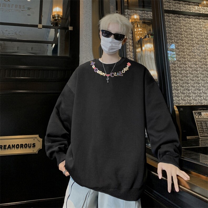 ！圆领卫衣男装港风长袖t恤男外套男WY544-特P23,男装T恤,电商B371