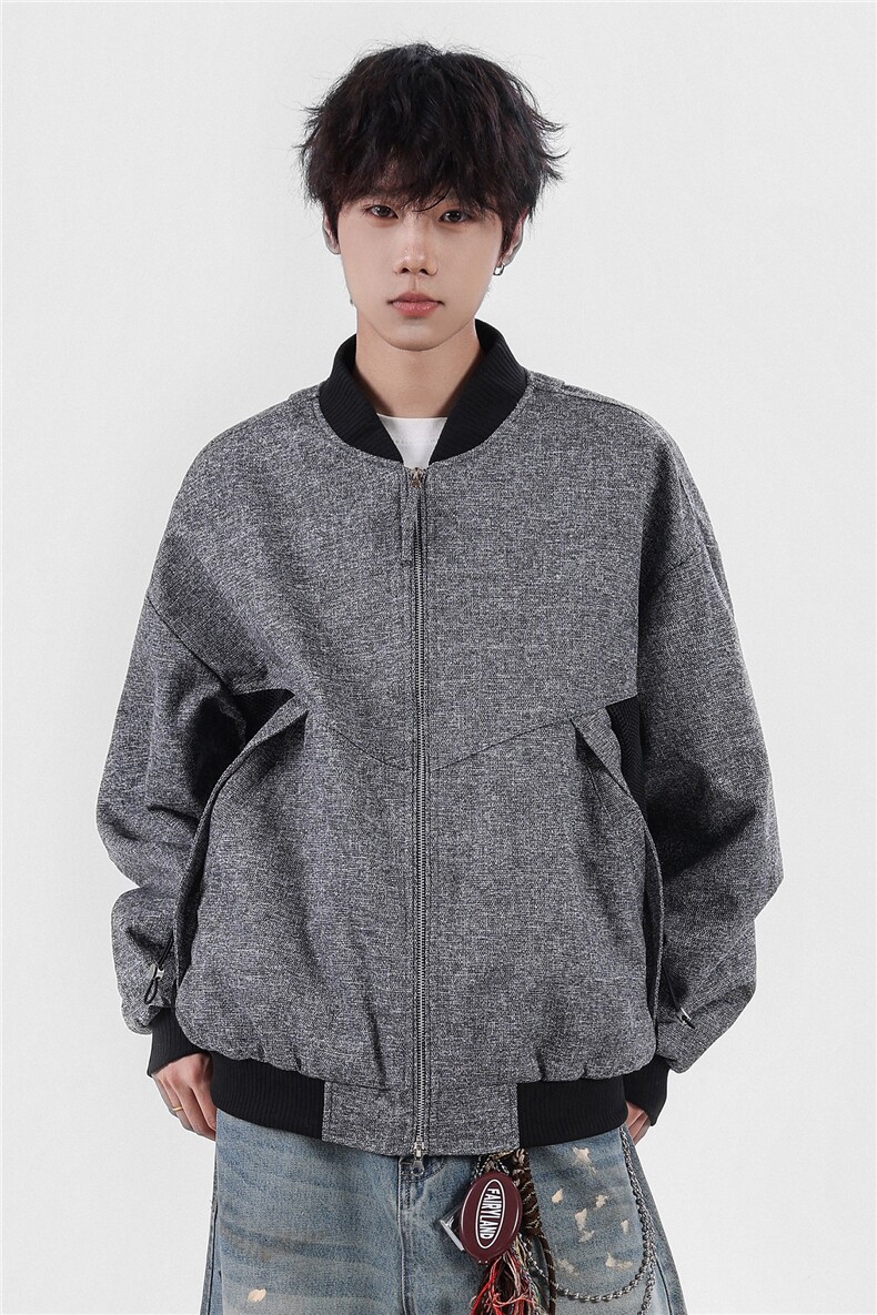 棒球领男工装夹克休闲潮牌高品质立领休闲外套A436-6107-P75,男装夹克,电商A436