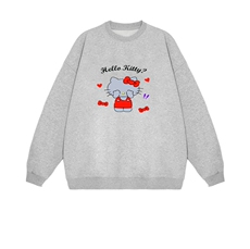 2025年秋季长袖套头通勤捂眼的凯缇猫，女装卫衣/绒衫，花可