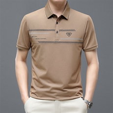 F1623男士2023年夏季新款百搭T恤男短袖商务休闲体恤男P53，男装T恤，电商B360