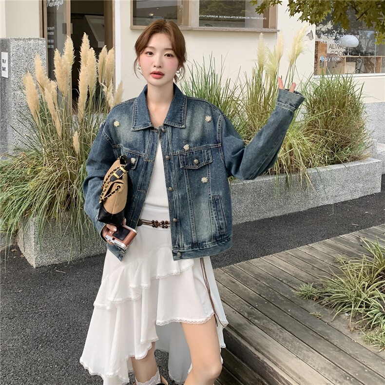 新品牛仔外套女学院风F9805---P155--K208,女装短外套,2C253
