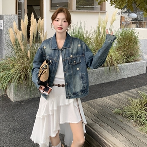 新品牛仔外套女学院风F9805---P155--K208图片