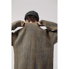 INS日系港风不规则斑马条纹针织衫宽松毛衣男女情侣款HY12P60控78，男装针织衫/毛衣，电商A102B