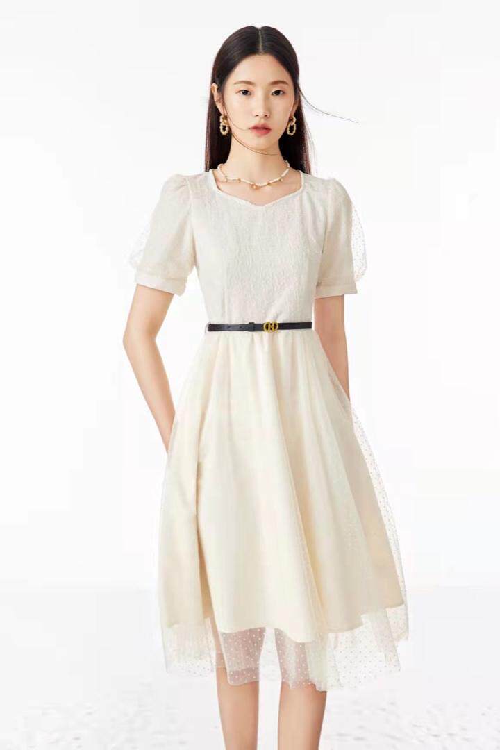 现货夏季气质女人味连衣裙，女装连衣裙，牛牛原创