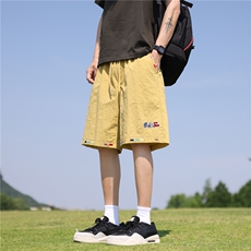 万针刺绣设计冰丝短裤男夏款2025新款中裤815A-DK24-P40控68，男装牛仔裤，星座815A