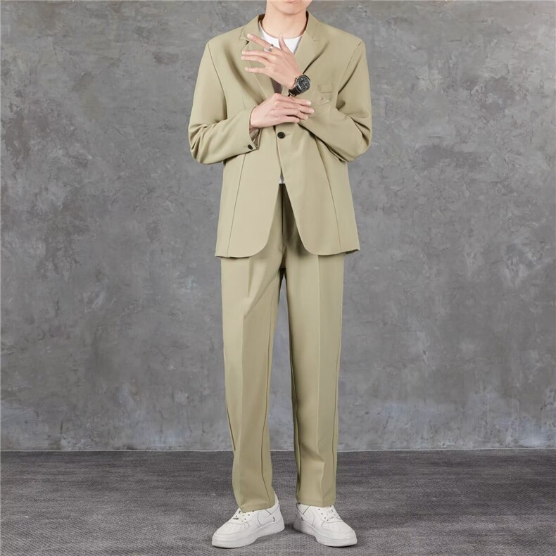休闲西装男士外套结婚礼服春季新款潮牌西服套装男 TK7170图片