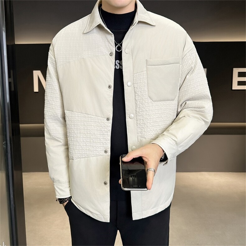 标90白鸭绒店主风翻领外套高级感休闲轻奢羽绒服8811-P210,男装羽绒服,电商A413