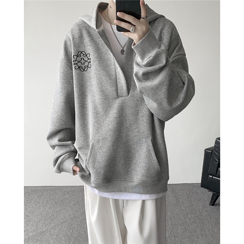 WY5535-P55特控98M-5XL高品质华棉刺绣连帽卫衣,男装卫衣,电商D232