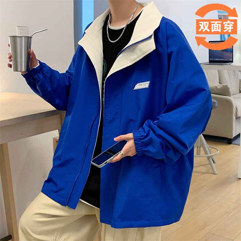 2025春节新款双面穿夹克男宽松休闲棒球服短款翻领外套JK6002-P78,男装夹克,星座207