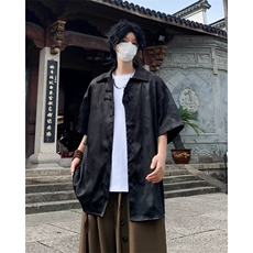提花唐装衬衫夏季2024新款C5104P38，男装衬衫，星座1116-2