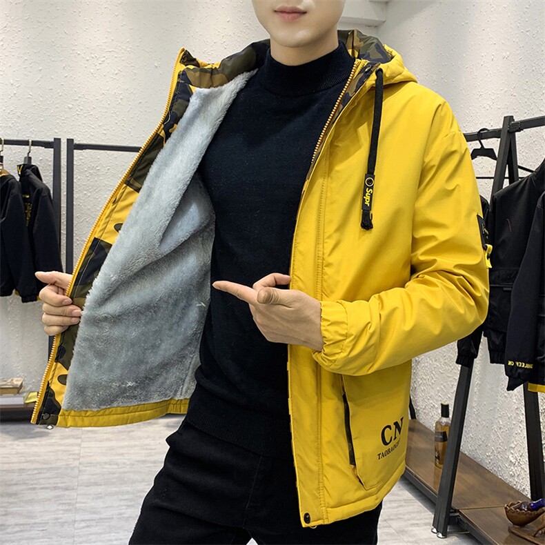 冬季挂拍棉服男加绒加厚夹克风衣迷彩外套工装连帽蓝色863加绒,男装棉衣,星座1207