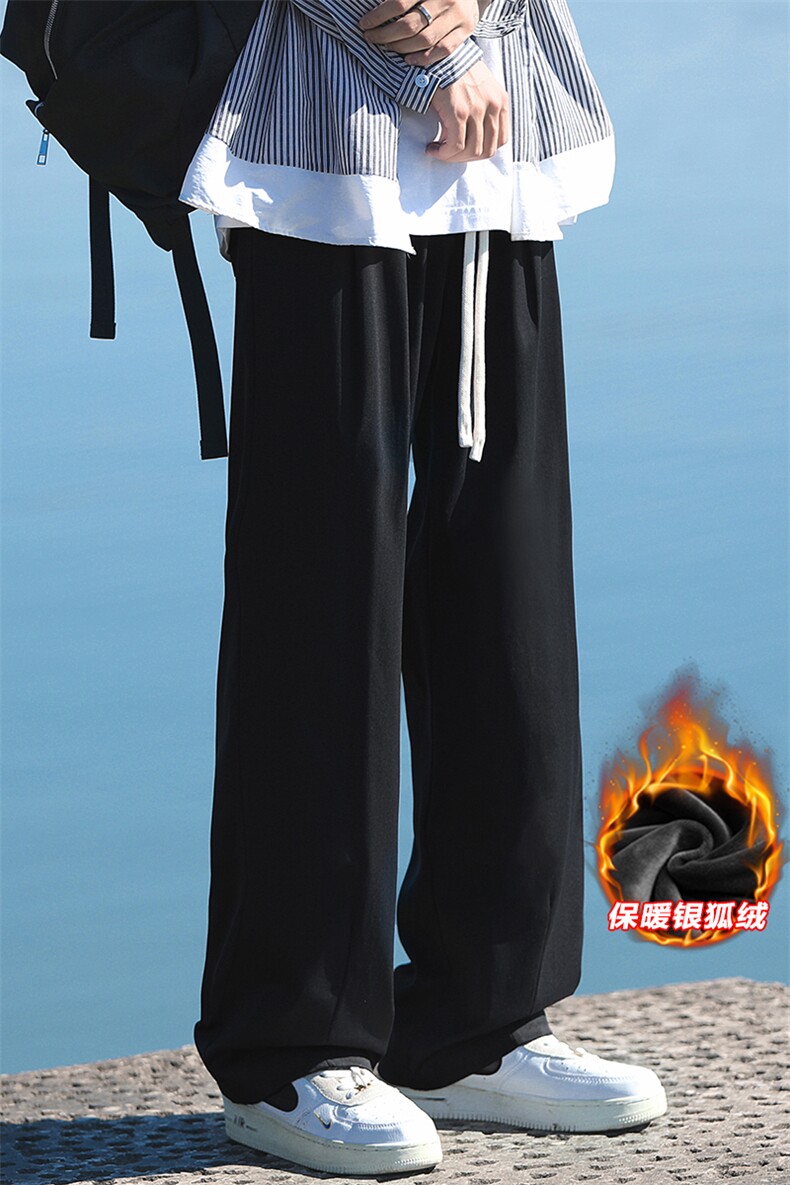 薄款改加绒特批P40无差价冬季加绒加厚银狐绒休闲裤男K1455J加绒,男装卫衣,电商A001-1