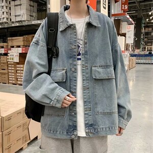 牛仔外套男夹克春秋超火韩版帅气潮宽松ins港风潮牌百搭JK92-P55,男装夹克,星座1008-1